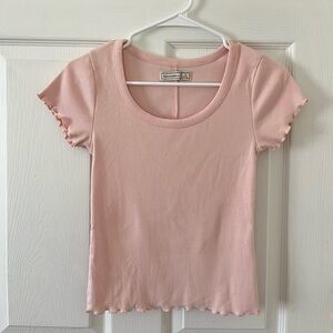 Abercrombie & Fitch Light Pink Short Sleeve Top